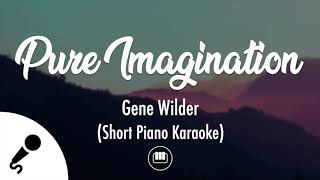 Pure Imagination  Gene Wilder Short Piano Karaoke [upl. by Zoeller390]