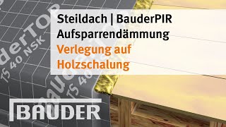 Aufsparrendämmung Verlegung auf Holzschalung [upl. by Helm]