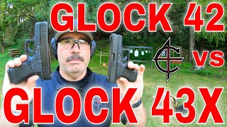 Glock 43X Black vs Glock 42 [upl. by Nowyt]