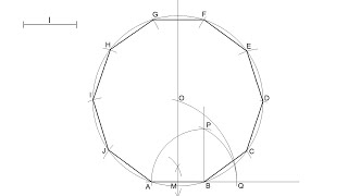 How to draw a regular Decagon knowing the length of its side [upl. by Finley]