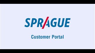 Sprague Customer Portal [upl. by Gulgee]