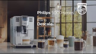 How to descale Philips 5000 series espresso machine  EP536X [upl. by Eilyw]