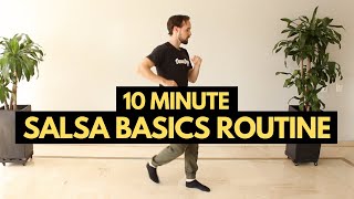 10 Minute Salsa Basic Steps Practice Routine You Can Do Solo at Home [upl. by Nace]