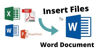 How to InsertEmbed Files to Word Document 2020 [upl. by Zosi]