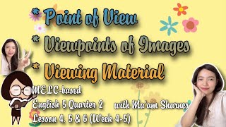 ENGLISH 5 QUARTER 2 LESSON 46 POINT OF VIEW VIEWPOINTS OF IMAGES amp VIEWING MATERIALS [upl. by Sisi]