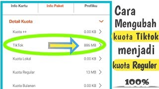 Cara mengubah kuota Tiktok menjadi kuota Reguler [upl. by Summer113]