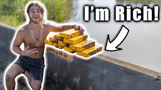 Im Rich 10 Gold Bars While Magnet Fishing [upl. by Zenda405]