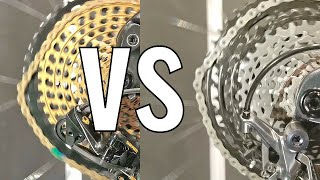 Sram XX1 Eagle vs Shimano XTR 12 Speed Drivetrain Shifting In Slow motion [upl. by Beale]