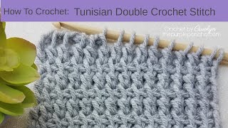 How To Crochet Tunisian Double Crochet Stitch [upl. by Selym479]