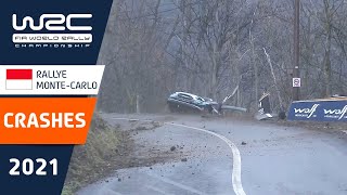 WRC  Rallye MonteCarlo 2021 CRASH compilation [upl. by Ruella]