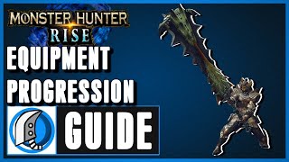 MH Rise Great Sword Equipment Progression Guide Recommended Playing [upl. by Ailyt]