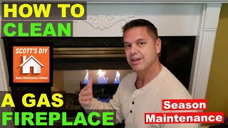 How to clean your Gas Fireplace  Maintenance DIY [upl. by Asalocin]