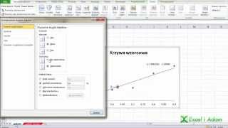 Excel  Krzywa wzorcowa  obliczanie punktu na osi trendu  widzowie 64 [upl. by Otrebogad]