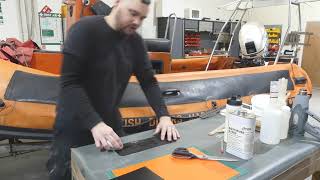 XS Ribs How to Repair Glue PU Polyurethane Hypalon Inflatable RIB Boat Fabric Tube Collar TORNADO [upl. by Amik]