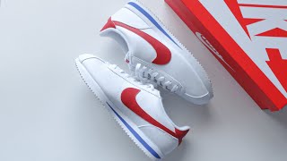 Nike Cortez Basic Leather OG Onfeet  Unboxing [upl. by Enair768]