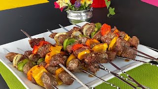 BBQ Brochettes de boeuf mariné [upl. by Nebur]