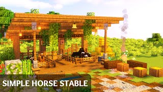 Minecraft How To Build A Simple Horse Stable [upl. by Baird860]