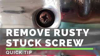 Remove Rusty Screw  Bolt  Quick Tip [upl. by Nylkoorb]