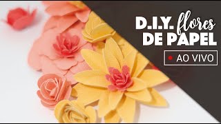 DIY Flores de Papel para Decoração [upl. by Aihselef]