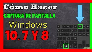 Como Tomar Captura de Pantalla en Computadora ✅ Windows 10 Windows 7 y 8 [upl. by Arielle]