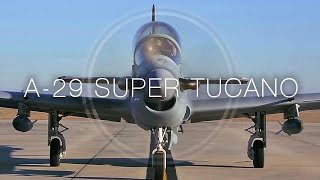 A29 Super Tucano Light Attack Aircraft – Takeoff Cockpit Landing [upl. by Annaej]