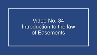 ProfDale Property Video 34  Introduction to Easements [upl. by Kcirdnek]