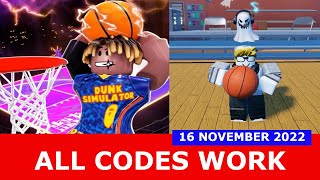 ALL CODES WORK DARK MODE  Dunking Simulator ROBLOX  November 16 2022 [upl. by Chiarra]