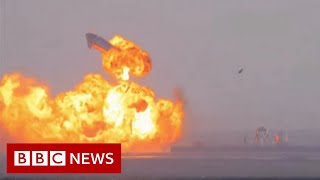 SpaceXs Starship rocket explodes  BBC News [upl. by Lindholm]