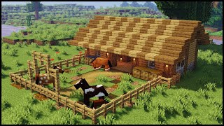 Minecraft How to Build a Horse Stable [upl. by Dohsar955]