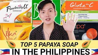 TOP 5 PAPAYA SOAP IN THE PHILIPPINES NA TOTOONG NAKAKA PUTI 2019 [upl. by Ahsimrac751]