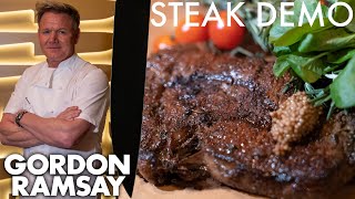 Gordon Ramsay Shows a NFL Star How To Make The Perfect Ribeye [upl. by Neelahs]