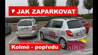 JAK ZAPARKOVAT Parkování popředu  parkovací automat se závorou  Forward perpendicular parking [upl. by Uzziel]