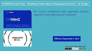 CPHIMS Exam Prep – Healthcare Information Management System – B DesignB2  Podcast [upl. by Safier]