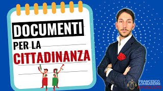 🔥DOCUMENTI CITTADINANZA ITALIANA ELENCO AGGIORNATO 2024 [upl. by Aihsei]