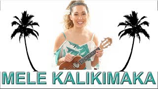 Mele Kalikimaka Ukulele Tutorial with Easy Chords and Play Along [upl. by Fitton839]