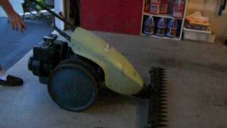 1974 Jari Monarch Walk Behind SelfPropelled Sickle Bar Mower 5HP Briggs amp Stratton [upl. by Gordy]