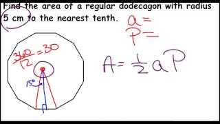 Regular Polygon Area Dodecagon with 12 [upl. by Slaughter]