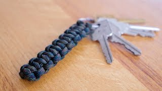 SUPER EASY Paracord Keychain in 90 SECONDS [upl. by Llerred]