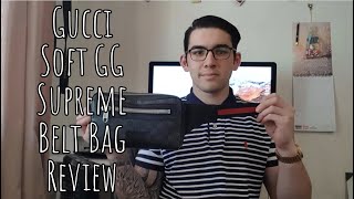 Gucci Soft GG Supreme Belt Bag Review  What Fits Inside [upl. by Bigford]