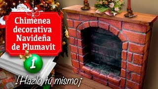 Chimenea decorativa Navideña de Plumavit [upl. by Kcerred]