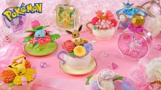 Kawaii♡ Pokemon Miniatures  Eevee and Friends  ReMent Candy Toy  Blind Boxes Unboxing [upl. by Esorbma335]