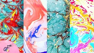 How to do Paper Marbling  Fatemas Art Show [upl. by Nnylirret]