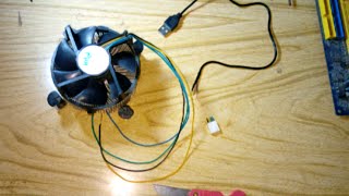 PC fan into USB fan  DIY USB fan  processor cooling fan converted into USB fan  laptop cooler [upl. by Diena]