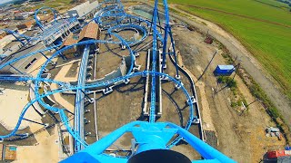 Premier Test  Abyssus Double Launch Coaster  POV  NEW 2021  Energylandia  Aqualantis [upl. by Lesoj]