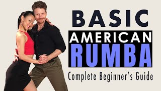 BASIC American RUMBA Top 10 Steps amp Routine  Dance Tutorial [upl. by Schear]