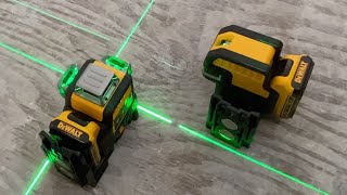 DeWalt 12v Green Laser Level 3 x 360 vs 5 Spot Cross Line [upl. by Graehl]