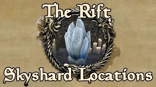 ESO The Rift All Skyshard Locations updated for Tamriel Unlimited [upl. by Tiedeman]