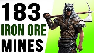 Skyrim All Iron Ore Mines Locations 183 Iron Ore [upl. by Naraa]