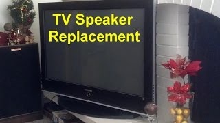 TV speaker replacement bad speaker flat panel TV plasma LCD LED etc [upl. by Barger]