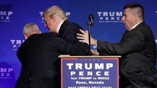 Donald Trump rushed off stage during rally in Nevada [upl. by Klina]